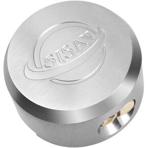 SISAV Hidden Shackle Padlock Aluminum Alloy Padlock Stainless Steel Accessories Suitable for Outdoor Including Truck Trailer and Gate Silver