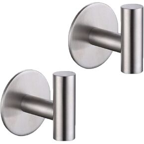 Adhesive Hooks Heavy Duty Wall Hooks Stainless Steel Waterproof Shower Hooks, Adhesive (Gold-4)