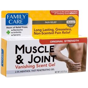 Family Muscle and Joint Vanishing Gel, 2 oz Tubes, White