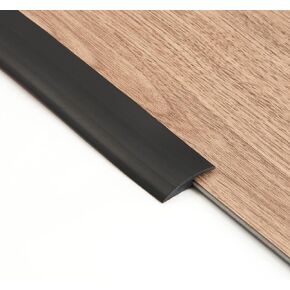 Floor Transition Strip Self Adhesive, PVC Flooring Threshold Edging Trim Strip Suitable for Carpet Threshold Transition with a Height Less Than 3 mm 6.56 feet (Black, 7MM)
