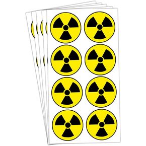 Caution Radiation Hazard Warning Label 2 Inch Danger Safety Warning Sign,240 Pcs Per Pack