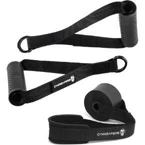 Gymreapers Resistance Band Handle/Door Anchor Combo - Exercise Band at Home Workout - (1 Pair of Handles) - Used with Any Resistance Bands for Men and Wome