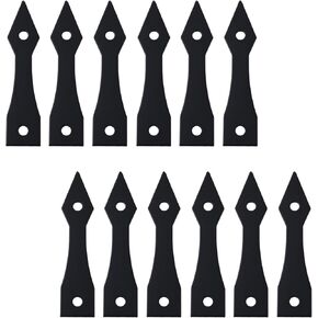 MY MIRONEY 12Pcs Strap Hinges Black Garage Door Hinges Decorative Door Hinges Hardware Gate Hinges Iron Shed Hinges with Screws, 3.94" x 0.87"