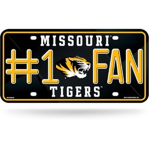 Rico Industries NCAA Unisex #1 Fan Metal License Plate Tag