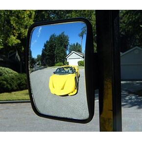 Golf Cart, Fork Lift, Ski Boat, [Pair 2] Side View Mirrors Tecscan Seeseasy Rugged Mini Wide-Angle Non-Adjusting for Narrow Spaces & Wide Views