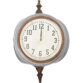 Creative Co-Op Metal Double Sided Wall Clock