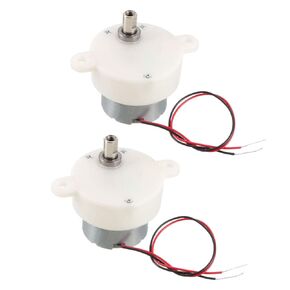 uxcell 2PCS DC 6V 100 RPM High Torque Rotary Speed Cylinder Shape Deceleration Reducing Motor, 2-Wire Connecting