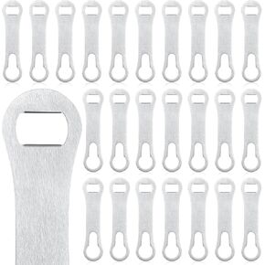 Meanplan 24 Pieces Bottle Opener Beer Opener Stainless Steel Bar Key Dog Bone Metal Speed Wine Bottle Opener and Pour Spout Remover for Party, Bar Bartender or Kitchen, 7.4 Inches (Black)