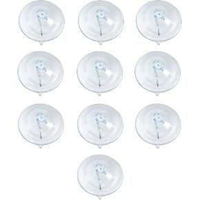 I13 Grab Sale Pack of 10 Suction Cup Hooks 40mm Reusable Heavy Duty Wreath Suction Cups Hanger with Metal Hooks for Front Door Window Shower