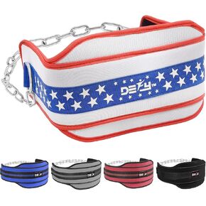 DEFY Premium Double Padded Neoprene Dip Belt With 32" Heavy Duty Steel Chain For Power lifting, Bodybuilding, Strength & Training-Double stitched