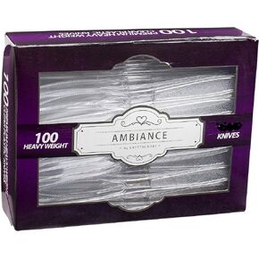 Heavy Weight Plastic Knives 100/box, Clear