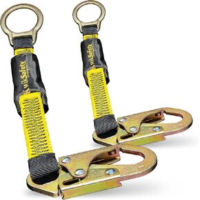 KwikSafety - Charlotte, NC - DOLPHIN DORSAL [2 PACK] 18" D-Ring Extender ANSI Tested OSHA Compliant Safety Harness Extension Lanyard Safety D Ring PPE Construction Roofing Fall Arrest Gear
