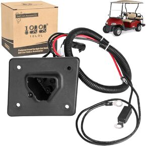 10L0L Golf Cart 48 Volt Charger Receptacle for EZGO RXV & TXT, Delta-Q Battery Charger Plug OEM #602529 611218 604321 8009