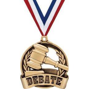 Debate Medals - 2" 3D Debate Medal Awards with Neck Ribbon Prime