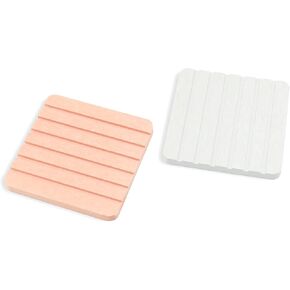 Sweet Elegance® Water Absorbent Diatomite Set of 2 Coaster Coasters Rectangle, Grooved Design, Water Absorbing Stone Non-silp Durable Cup Mats Table Ornament Decorations for Home Festival