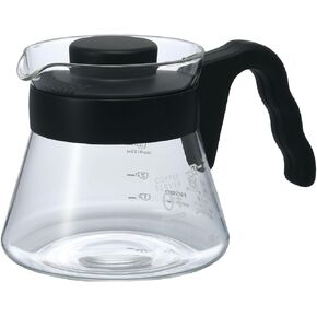 هاريو V60 طقم قهوة زجاجي، 1000 مل، أسود