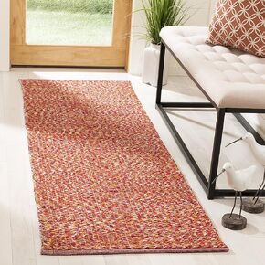 SAFAVIEH Montauk Collection Accent Rug - 3' x 5', Blue & Multi, Handmade Cotton, Ideal for High Traffic Areas in Entryway, Living Room, Bedroom (MTK602B)