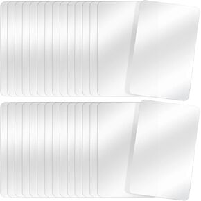 30 PCS Plastic Placemat Heat Resistant Washable Table Mats, Clear Placemats for Table, Dining, Kitchen, Crafting and Shelf Liner, 17 x 11 Inch