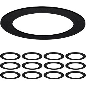 Sunco 12 Pack Goof Rings for 6 Inch Recessed Lights Black Can Light Goof Trim Ring, Outer Diameter 8.6-inch, Inner Diameter 6.2-inch, Durable Plastic Design, Matte Finish, Flush Mount