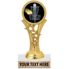 Crown Awards Disc Golf Trophies, 5 1/2" Starbeam Disc Golf Trophy, Engraving Included Prime