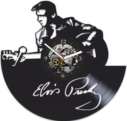 Elvis Presley Large Vintage Vinyl Wall Clock, Unisex Gift for Any Occasion, LBDK in Saudi Arabia