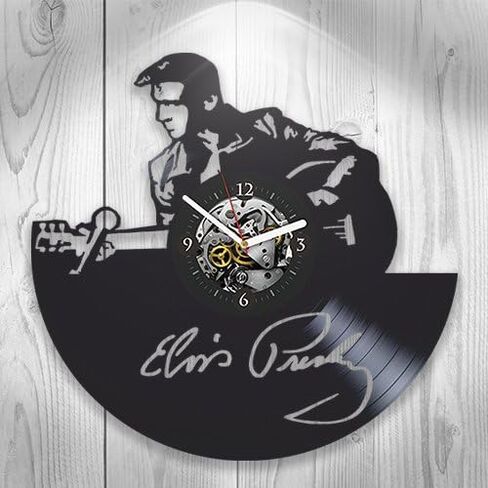 Elvis Presley Large Vintage Vinyl Wall Clock, Unisex Gift for Any Occasion, LBDK in Saudi Arabia
