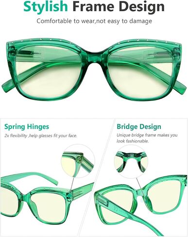 Eyekepper 4-Pack Reading Glasses for Women Rhinestone Readers Cat-eye Eyeglasses in Saudi Arabia