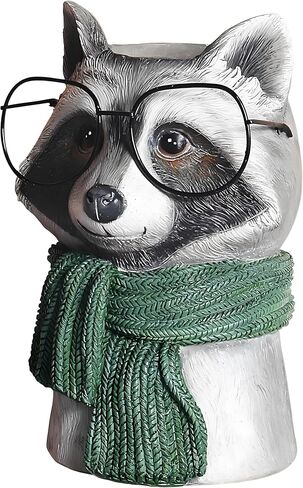 Deer Shaped Vase Wearing Glasses and Scarves, Simulated Animal Vase for Indoor Plants, Large Decor Vases for Dining Table, Aesthetic Apartment Decor (Deer) in Saudi Arabia