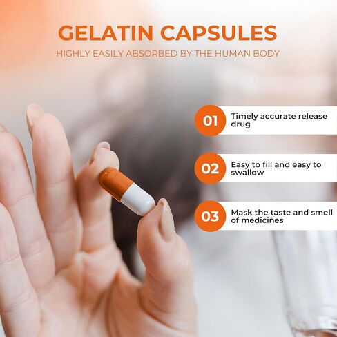 Angtai JN Empty Capsules Size 000 - Clear Gelatin Pill Capsules (100 Count) with Two Miro Lab Spoons - Gel Capsules Empty - DIY Pure Bovine Capsule Filling - Kosher, Gluten Free - Non-GMO Certified in Kuwait