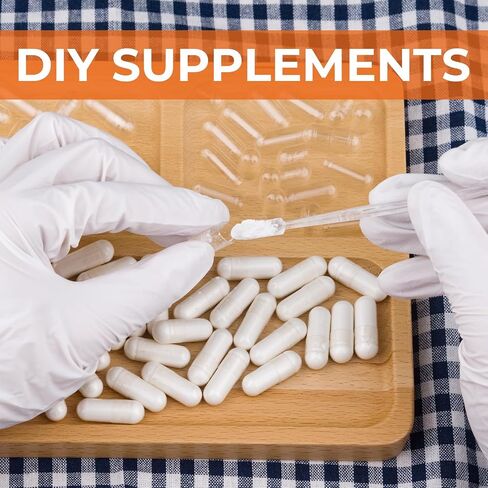 Angtai JN Empty Capsules Size 000 - Clear Gelatin Pill Capsules (100 Count) with Two Miro Lab Spoons - Gel Capsules Empty - DIY Pure Bovine Capsule Filling - Kosher, Gluten Free - Non-GMO Certified in Kuwait