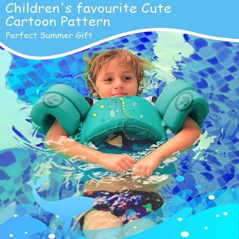 Swim Vest for Kids 30-60 Lbs Girls Boys Life Jacket with Double Security Buckle Floaties for Toddler from 2,3,4,5,6,7,8 Years Old Children in Saudi Arabia