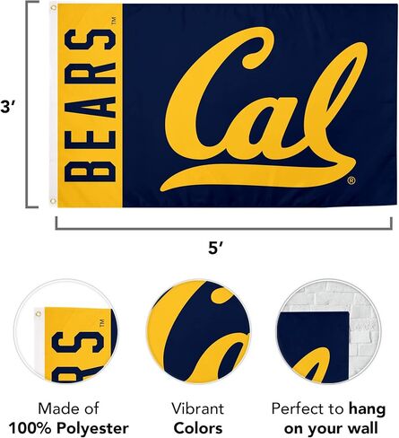 Desert Cactus University of California Berkeley Flag Golden Bears Cal UC Flag Banners 100% Polyester Indoor Outdoor 3x5 feet Flags (Team Name) in Saudi Arabia