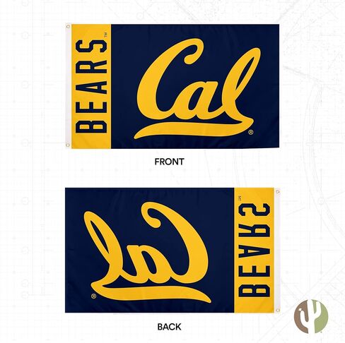 Desert Cactus University of California Berkeley Flag Golden Bears Cal UC Flag Banners 100% Polyester Indoor Outdoor 3x5 feet Flags (Team Name) in Saudi Arabia