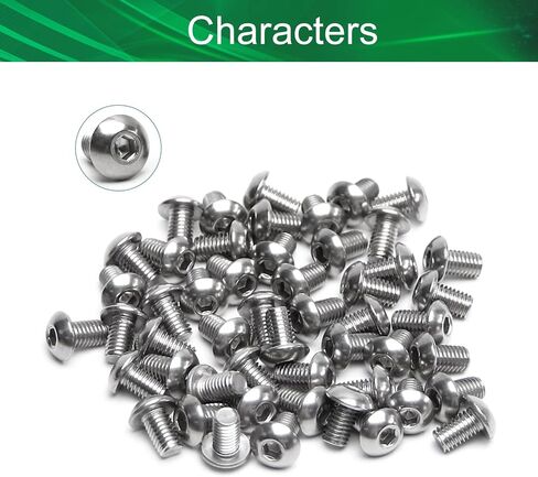 Yinpecly M5x8mm عرافة المقبس رئيس آلة مسامير 304 الفولاذ المقاوم للصدأ الداخلية عرافة المقبس جولة رئيس المسمار السحابات الأثاث مسامير فضية اللون 50 قطعة in Saudi Arabia
