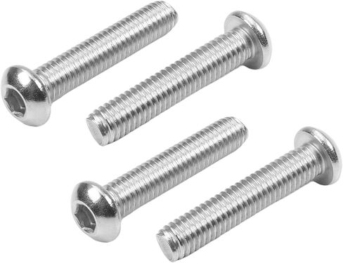 Yinpecly M5x8mm عرافة المقبس رئيس آلة مسامير 304 الفولاذ المقاوم للصدأ الداخلية عرافة المقبس جولة رئيس المسمار السحابات الأثاث مسامير فضية اللون 50 قطعة in Saudi Arabia