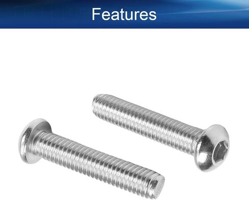 Yinpecly M5x8mm عرافة المقبس رئيس آلة مسامير 304 الفولاذ المقاوم للصدأ الداخلية عرافة المقبس جولة رئيس المسمار السحابات الأثاث مسامير فضية اللون 50 قطعة in Saudi Arabia