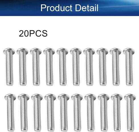 Yinpecly M5x8mm عرافة المقبس رئيس آلة مسامير 304 الفولاذ المقاوم للصدأ الداخلية عرافة المقبس جولة رئيس المسمار السحابات الأثاث مسامير فضية اللون 50 قطعة in Saudi Arabia