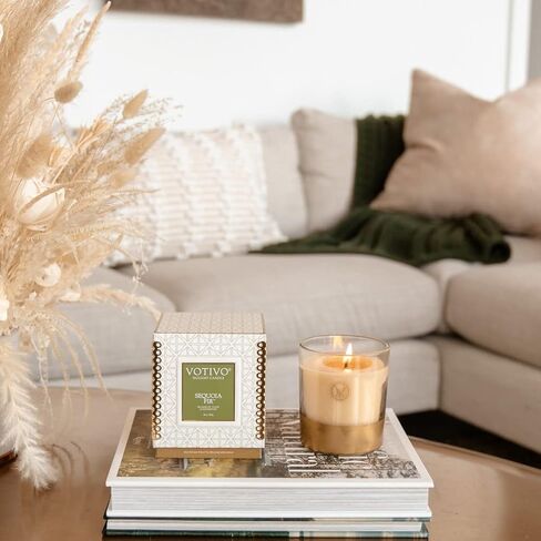 Votivo Gilded Pear 10 oz Holiday Candle | Soy Wax Blend | Fall Candle | Seasonal Candle | Candle Gifts | Fall Home Decor | Long Burning & Highly Scented in Saudi Arabia