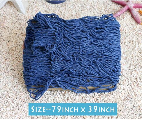 Cotton Fishing Net Decorative 79 Inch Beach Themed Decor Home Bedroom Party Wall Decoration Fish Netting Decorative in Saudi Arabia