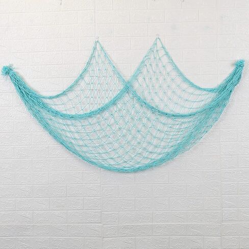 Cotton Fishing Net Decorative 79 Inch Beach Themed Decor Home Bedroom Party Wall Decoration Fish Netting Decorative in Saudi Arabia