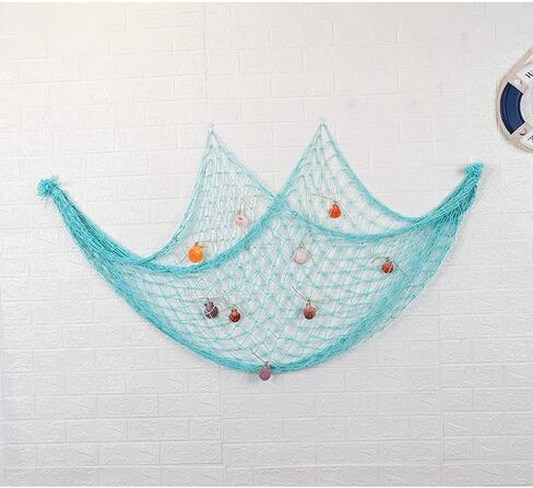 Cotton Fishing Net Decorative 79 Inch Beach Themed Decor Home Bedroom Party Wall Decoration Fish Netting Decorative in Saudi Arabia