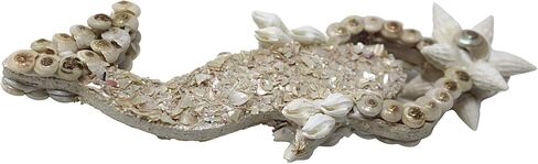 زينة عيد الميلاد المعلقة على شكل حورية البحر من Needzo Seashell، ديكور منزلي للشاطئ على شكل أصداف مطحونة، مقاس 6 × 2.5 بوصة in Saudi Arabia