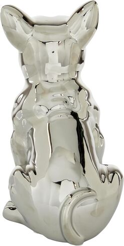 CosmoLiving by Cosmopolitan Ceramic Bulldog Decorative Sculpture Home Decor Statue with Sunglasses, Accent Figurine 6" x 10" x 12", Gold in Saudi Arabia
