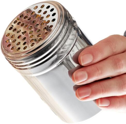 10 oz. Stainless Steel Shaker / Dredge with Handle, Cheese/ sugar shakers by Geex Depot US. (1, 10 Oz.) in Saudi Arabia