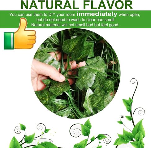 38 Pcs 268Ft Vines - Fake Vines Leaves, Artificial Ivy Garland, Hanging Vines - Vine Plants with Cable Tie - Fake Ivy for Wedding Party Garden Greenery Decor Outdoor Indoor Wall Decoration in Kuwait