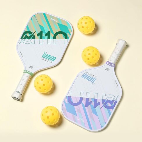 A11N Pickleball Paddles Set of 2/4 Fiberglass Surface Rackets with 4 Pickleball Balls and Pickleball Bag for Beginners - USAPA Approved in Saudi Arabia