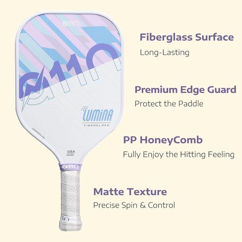 A11N Pickleball Paddles Set of 2/4 Fiberglass Surface Rackets with 4 Pickleball Balls and Pickleball Bag for Beginners - USAPA Approved in Saudi Arabia