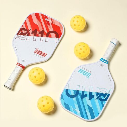 A11N Pickleball Paddles Set of 2/4 Fiberglass Surface Rackets with 4 Pickleball Balls and Pickleball Bag for Beginners - USAPA Approved in Kuwait