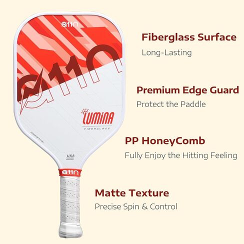 A11N Pickleball Paddles Set of 2/4 Fiberglass Surface Rackets with 4 Pickleball Balls and Pickleball Bag for Beginners - USAPA Approved in Kuwait