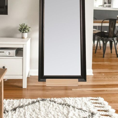 UKCOCO Floor Mirror Base Mirrors Full Body Mirror Length Mirror Base Floor Mirror Stand Only Floor Mirror Stand Support Floor Length Mirror Stand Non-Slip Full-Length Mirror Solid Wood in Saudi Arabia